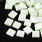 2-Hole Opaque Glass Seed Beads, Lustered, Dyed, Rectangle, Yellow Green, 5x4.5~5.5x2~2.5mm, Hole: 0.5~0.8mm