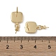 Латунь с фурнитурой для сережек-пусетов-ракушек KK-G497-33G-3