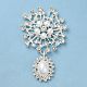 Цинк подвески Rhinestone сплава PALLOY-Z017-01C-S-1