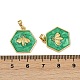 Латунные подвески KK-C093-04G-3