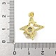 Подвески из латуни с покрытием из прозрачного кубического циркония KK-M291-04G-3