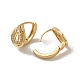 Серьги-кольца из латуни с микропаве из кубического циркония EJEW-L271-08KCG-02-2