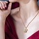Подвески из кубического циркония с покрытием из латуни ZIRC-SZ0003-74-5