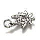 Латунные микро проложить кубического циркония подвески ZIRC-E145-77P-B-3