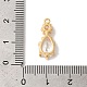 Латунные микропаве прозрачные подвески с фианитом KK-M294-19G-3