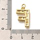 Латунные микропаве прозрачные подвески с фианитом KK-G521-01G-F-3