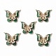 Синтетического малахита подвески ZIRC-L048-68G-02-3