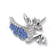 Латунные микро проложить кубического циркония подвески ZIRC-G160-29P