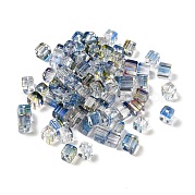 Двухцветные прозрачные стеклянные бусины GLAA-NH0001-03G
