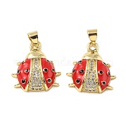 Латунные микропаве прозрачные подвески с фианитом KK-R229-03G