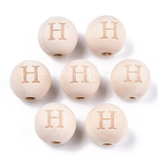 Незаконченная натуральная древесина европейский бисер WOOD-S045-143A-01H