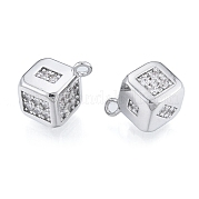 Латунные микропаве прозрачные кубические циркониевые подвески KK-N216-561P