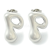 Серьги из латуни с покрытием стойки EJEW-S222-01P-P