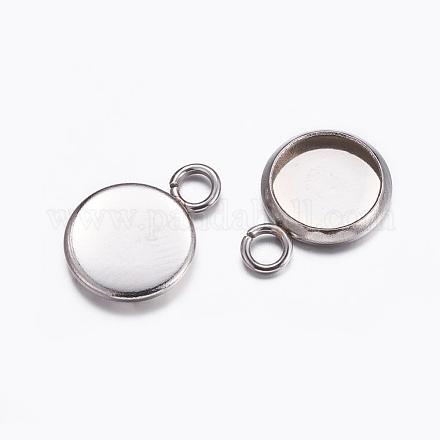 Подвеска-кабошон из нержавеющей стали 304 STAS-K146-054-8mm-1