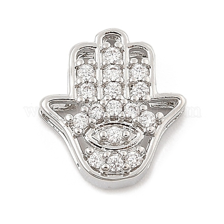 Латунный микро pave прозрачный кубик циркония подвески ZIRC-I068-34P-1