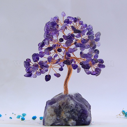Украшение дисплея натуральным аметистом TREE-PW0001-28C-1
