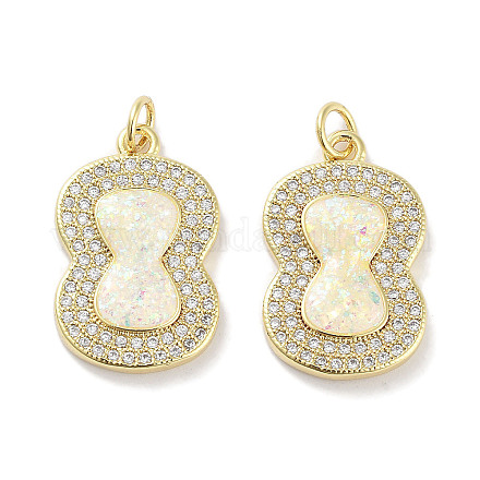 Латунные микропаве прозрачные подвески с фианитом KK-L213-038G-1