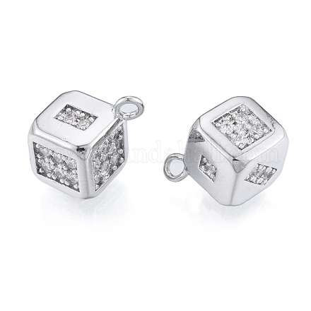 Латунные микропаве прозрачные кубические циркониевые подвески KK-N216-561P-1