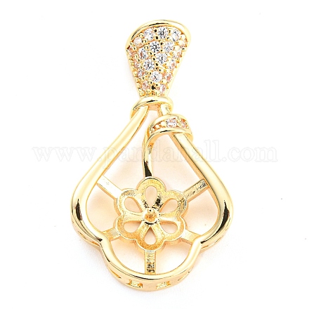 Подвески-подвески из латуни с микрокубическим цирконием KK-Q794-04D-G-1
