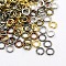 Open Jump Rings Brass Jump Rings, Mixed Color, 7x1mm, 18 Gauge, Inner Diameter: 5mm, about 4000pcs/500g