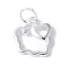 925 Sterling Silver Chinese Zodiac Outline Charms, with Jump Rings, Silver Color Plated, Pig, 9.5~15x10~11.5x1~2mm, Hole: 3.5mm