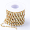 Brass Rhinestone Strass Chains, with Spool, Rhinestone Cup Chains, Raw(Unplated), Nickel Free, Crystal AB, 3mm, about 10yards/roll