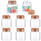 Glass Bottle, with Cork Plug, Wishing Bottle, Column, Clear, 4.7x5cm, Capacity: 50ml(1.69fl. oz), 6pcs