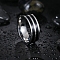 201 Stainless Steel Enamel Finger Rings for Men, Stainless Steel Color, 8mm,US Size 9(18.9mm)
