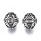Tibetan Style Alloy Beads, Cadmium Free & Lead Free, Round, Antique Silver, 11.5x10mm, Hole: 1.6mm, about 320pcs/1000g