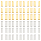 100Pcs 2 Colors 201 Stainless Steel Charms, Rectangle Charm, Mixed Color, 13x5x0.5mm, Hole: 1.2mm, 50pcs/color