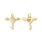 Brass Micro Pave Cubic Zirconia Charms, with Jump Ring, Cadmium Free & Lead Free, Key with Wing Charms, Golden, 13x13x2.2mm, Hole: 3mm