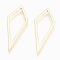 Brass Linking Rings, Lead Free & Cadmium Free & Nickel Free, Long-Lasting Plated, Kite, Golden, 41x15x1.5mm