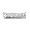 Rack Plating Brass Pave Cubic Zirconia Pendants, Rectangle with Word, Long-Lasting Plated, Lead Free & Cadmium Free, Platinum, 13x39.5x2.8mm, Hole: 1.2mm