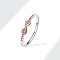 Brass Micro Pave Cubic Zirconia Finger Rings for Women, Infinity, Pink, US Size 8(18.1mm)