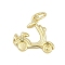 Brass Charms, Motorbike, with Jump Ring, Cadmium Free & Lead Free, Rack Plating, Long-Lasting Plated, Real 18K Gold Plated, 13.5x14.5x4.5mm, Hole: 3.4mm