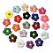 Polyester Embroidery Cloth Iron On/Sew On Patches, Costume Accessories, Appliques, Flower, Mixed Color, 23.5x23.5x1.5mm, 22pcs/set