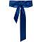 Satin Cloth Ribbon Wrap Around Chain Belt, Waist Belt for Shirt Dress Overcoat, Prussian Blue, 71-5/8 inch(182cm)