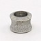 Tarnish Resistant 304 Stainless Steel Large Hole Column Textured Beads, Stainless Steel Color, 10x7mm, Hole: 6mm