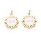Brass Enamel Pendants, with Jump Ring, Flat Round with 11:11 Charm, Real 18K Gold Plated, White, 20x17.5x2mm, Hole: 3mm