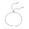 304 Stainless Steel Textured Cable Chain Slider Bracelet Making, Stainless Steel Color, 9-1/2 inch(24.2cm)