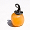 Natural Topaz Jade Pendants, Nuggets Charms with Metal Witch Hat, 40x10mm