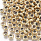 Brass Beads, with Rubber Inside, Slider Beads, Nickel Free, Rondelle, Real 18K Gold Plated, 5x2.5mm, Hole: 2mm, Rubber Hole: 1mm