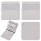 3Pcs Rectangle Velvet Envelope Packing Pouches, Jewelry Storage Gift Bags for Earrings, Rings, Bracelets, Silver, 8.8x9.1x0.5cm