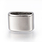 Tarnish Resistant 304 Stainless Steel Slide Charms, Oval, Stainless Steel Color, 14x9x8mm, Hole: 11x6mm