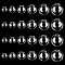 180Pcs 6 Style Round Mechanized Blown Glass Globe Ball Bottles, for Stud Earring or Crafts, Clear, 8~18mm, Hole: 2.5~5mm, 30pcs/style