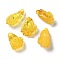 Natural Baltic Amber Vegetables Pendants, Cabbage Charms, 21x10x6.5mm, Hole: 0.7mm