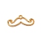 Beard Alloy Small Handmade Pendant, Epoxy Frame Charms, Golden, 13x31x2.5mm, Hole: 2mm