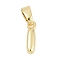 Brass Charms, Letter, Cadmium Free & Lead Free, Long-Lasting Plated, Rack Plating, Letter I, 10x3x2.5mm, Hole: 3x5mm