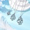 3Pcs 3 Sizes 304 Stainless Steel Macrame Pouch Empty Stone Holder Necklace Making, Stainless Steel Color, 17.72~29.33 inch(45~74.5cm), 1pc/size