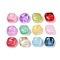 Transparent Glass Beads, Nuggets, Baking Paint, Mixed Color, 10.5x12x8mm, Hole: 1mm